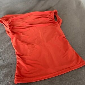 Vibrant Orange Sleeveless Top